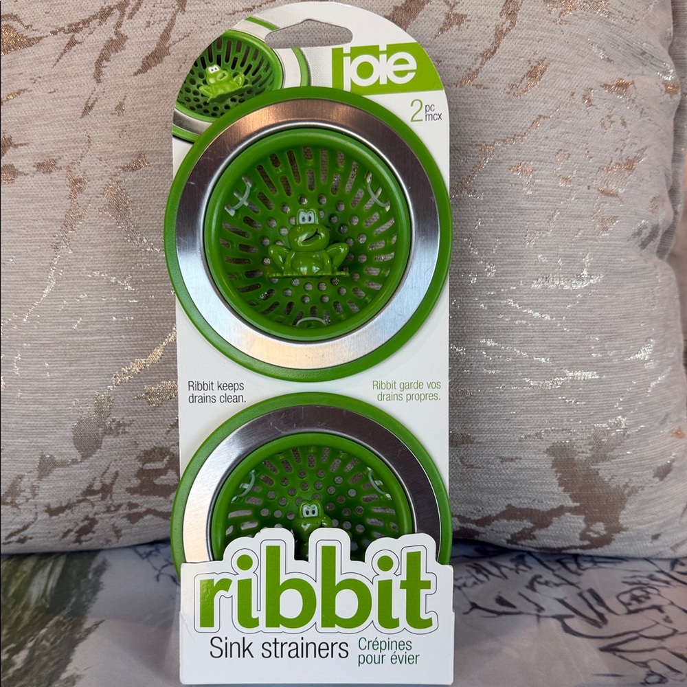 NWT Joie Ribbit 2 PC Green Sink Strainers